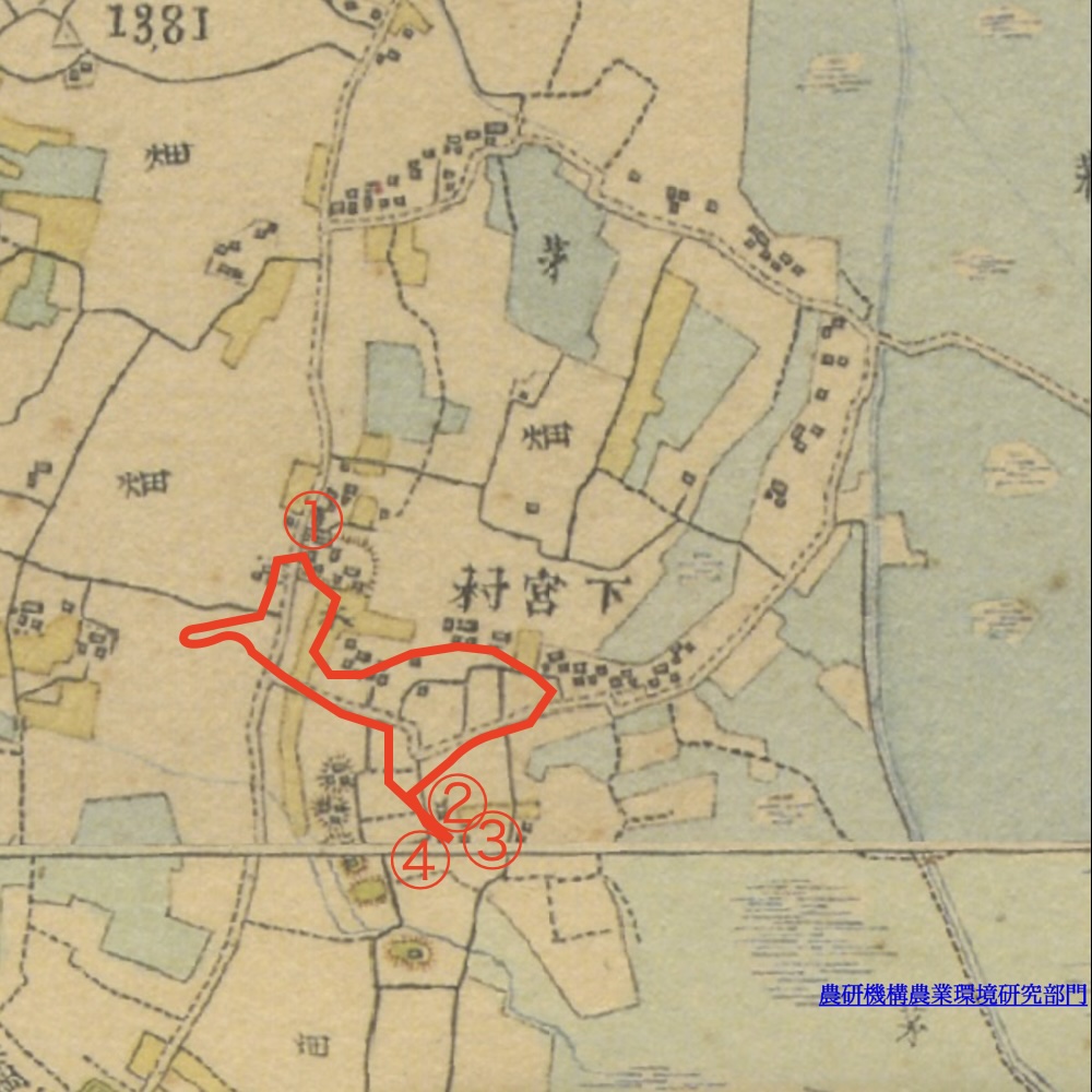 （第一軍管区地方2万分1迅速測図原図）